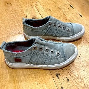 Grey slip on sneakers